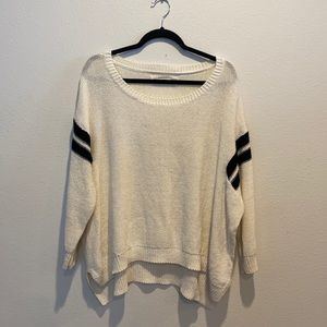 Zara | Knit white & black oversized sweater